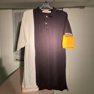 Vintage Nautica Competition Color Block Polo XL